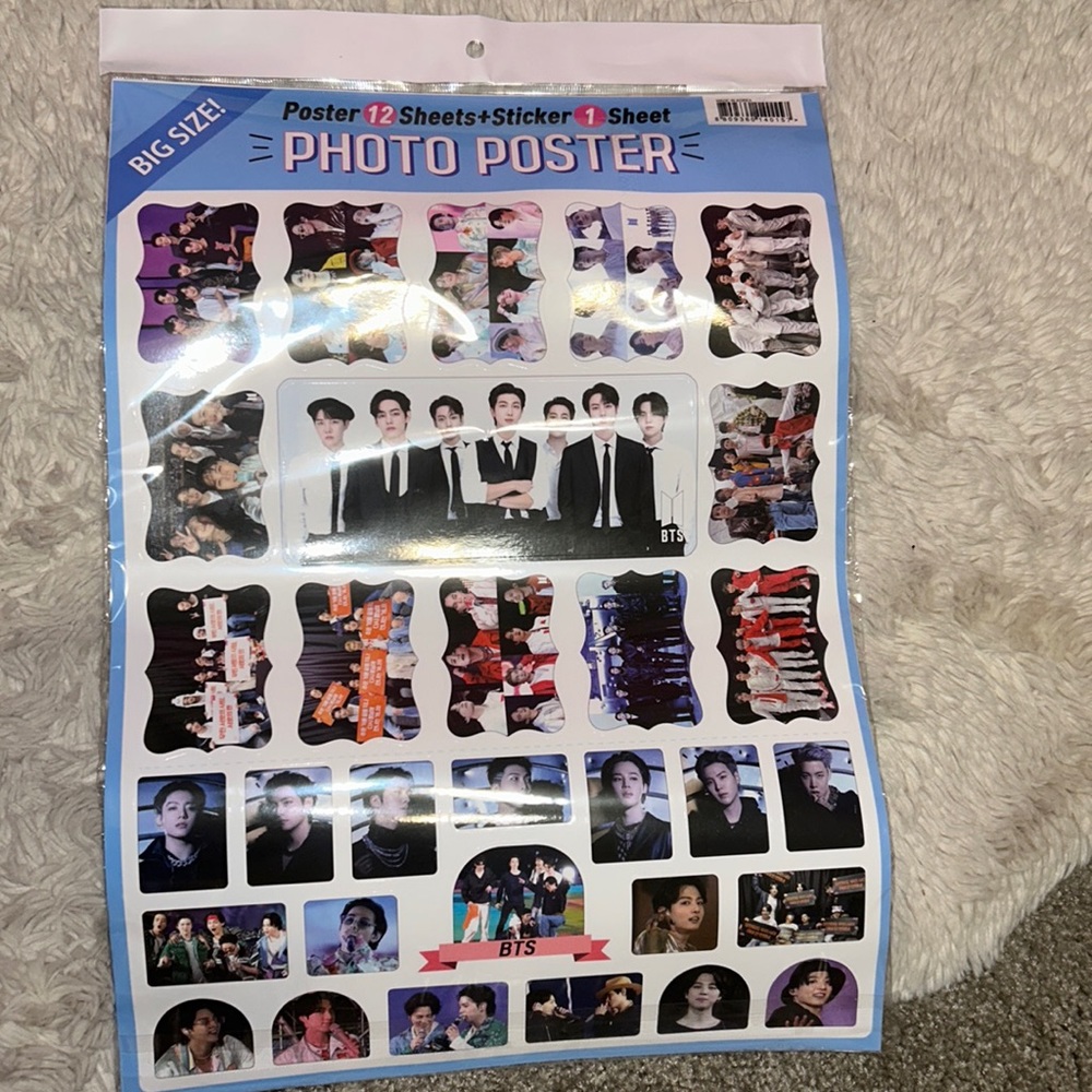 Kpop poster 12 sheets +sticker 1 sheet